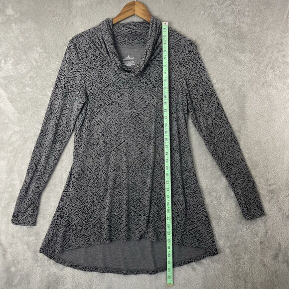 Cuddl Duds T Shirt Dress Women's Gray Long Sleeve Cowl Neck Stretch SZ/M - Picture 11 of 12